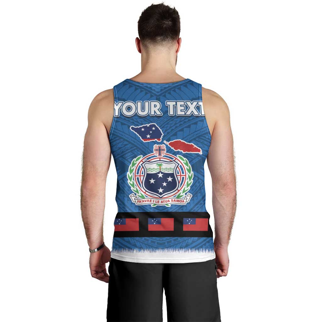 Samoa Merry Christmas Men Tank Top Santa Suit Style With Tatau Tattoo Pattern