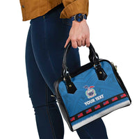Samoa Merry Christmas Shoulder Handbag Santa Suit Style With Tatau Tattoo Pattern LT03 - Polynesian Pride