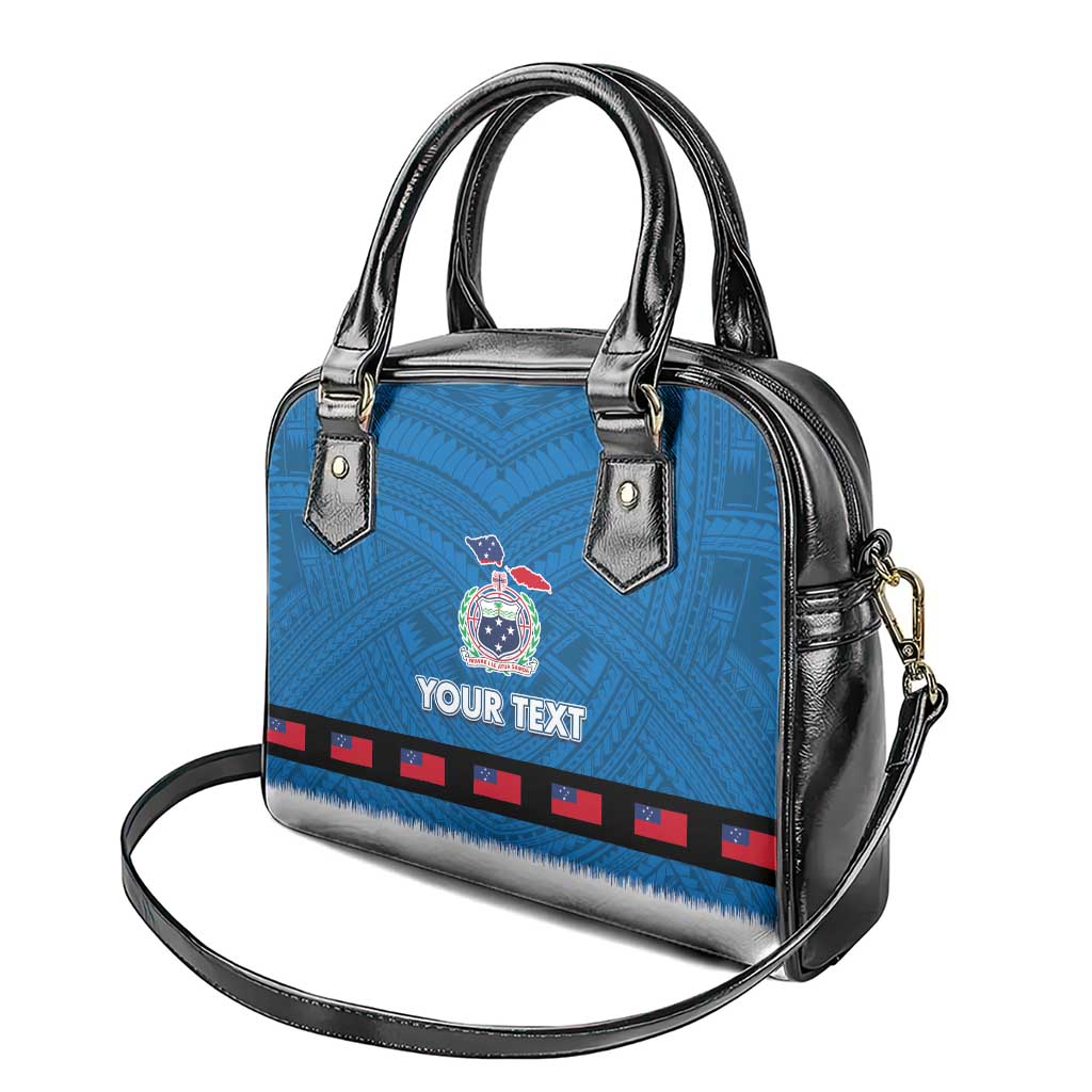 Samoa Merry Christmas Shoulder Handbag Santa Suit Style With Tatau Tattoo Pattern LT03 - Polynesian Pride