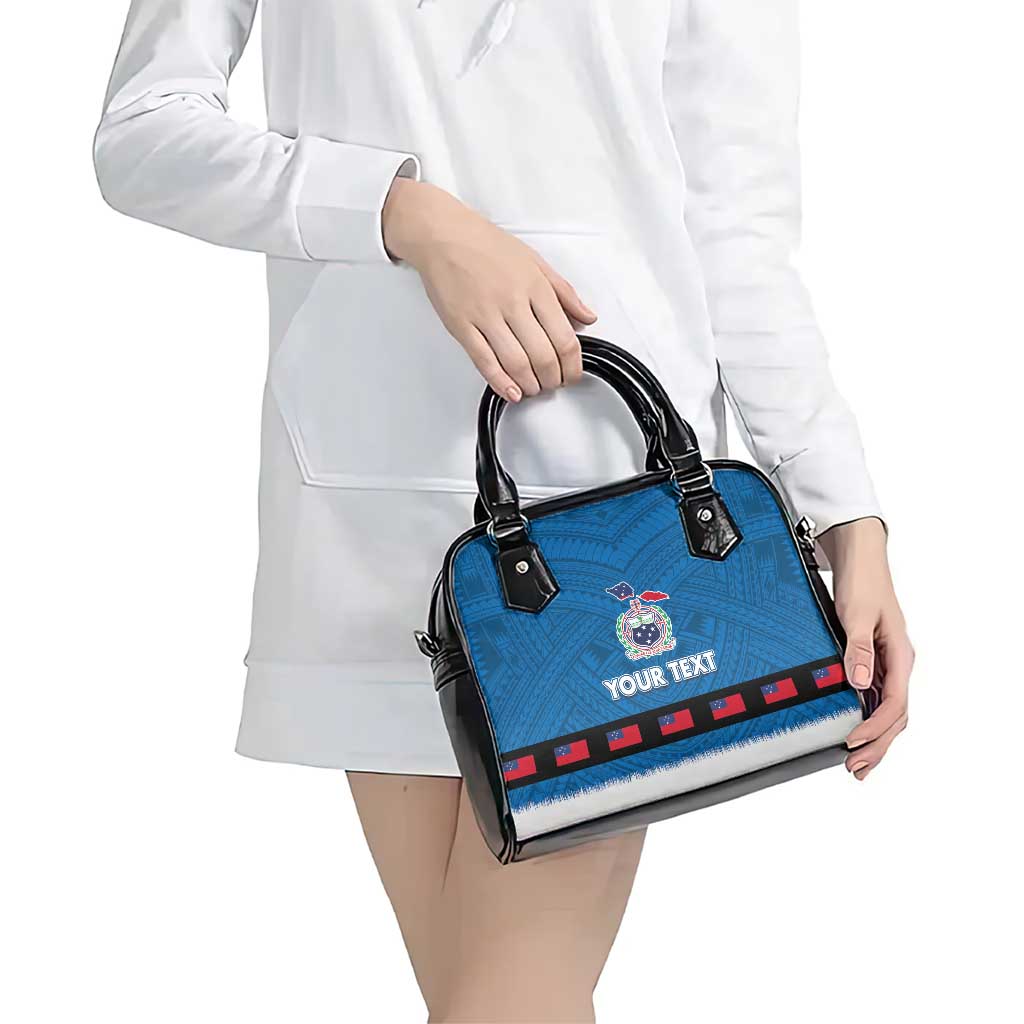 Samoa Merry Christmas Shoulder Handbag Santa Suit Style With Tatau Tattoo Pattern LT03 - Polynesian Pride