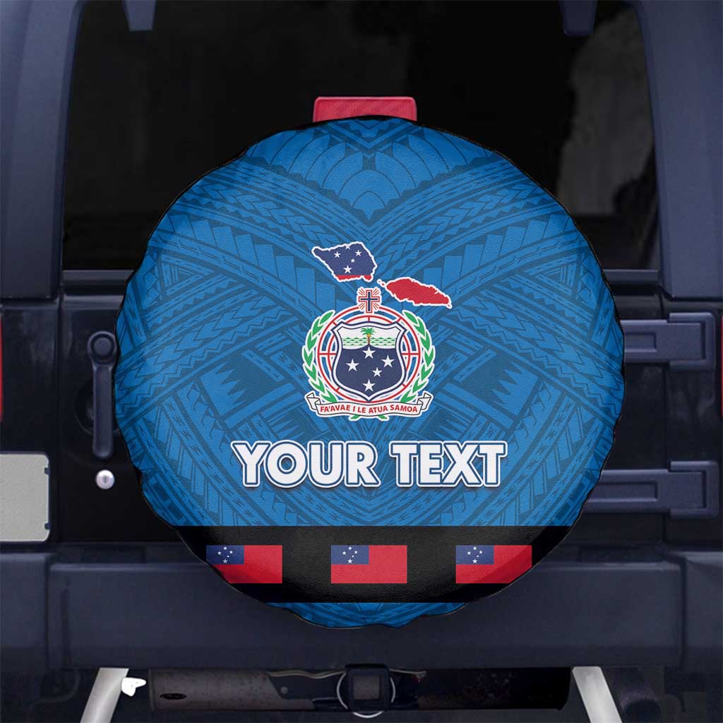 Samoa Merry Christmas Spare Tire Cover Santa Suit Style With Tatau Tattoo Pattern LT03 - Polynesian Pride