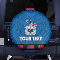 Samoa Merry Christmas Spare Tire Cover Santa Suit Style With Tatau Tattoo Pattern LT03 - Polynesian Pride