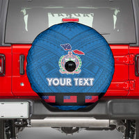 Samoa Merry Christmas Spare Tire Cover Santa Suit Style With Tatau Tattoo Pattern LT03 - Polynesian Pride