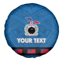 Samoa Merry Christmas Spare Tire Cover Santa Suit Style With Tatau Tattoo Pattern LT03 - Polynesian Pride