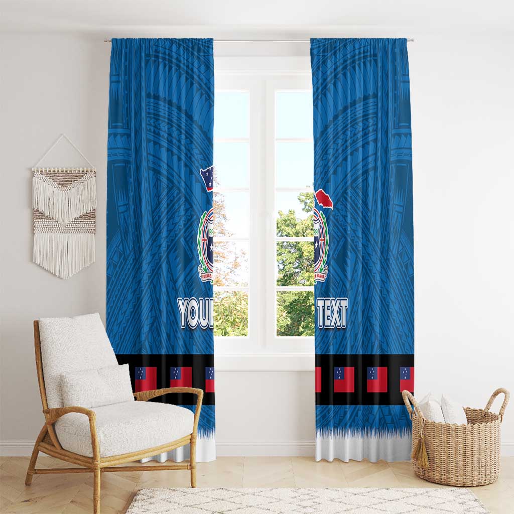 Samoa Merry Christmas Window Curtain Santa Suit Style With Tatau Tattoo Pattern LT03 - Polynesian Pride