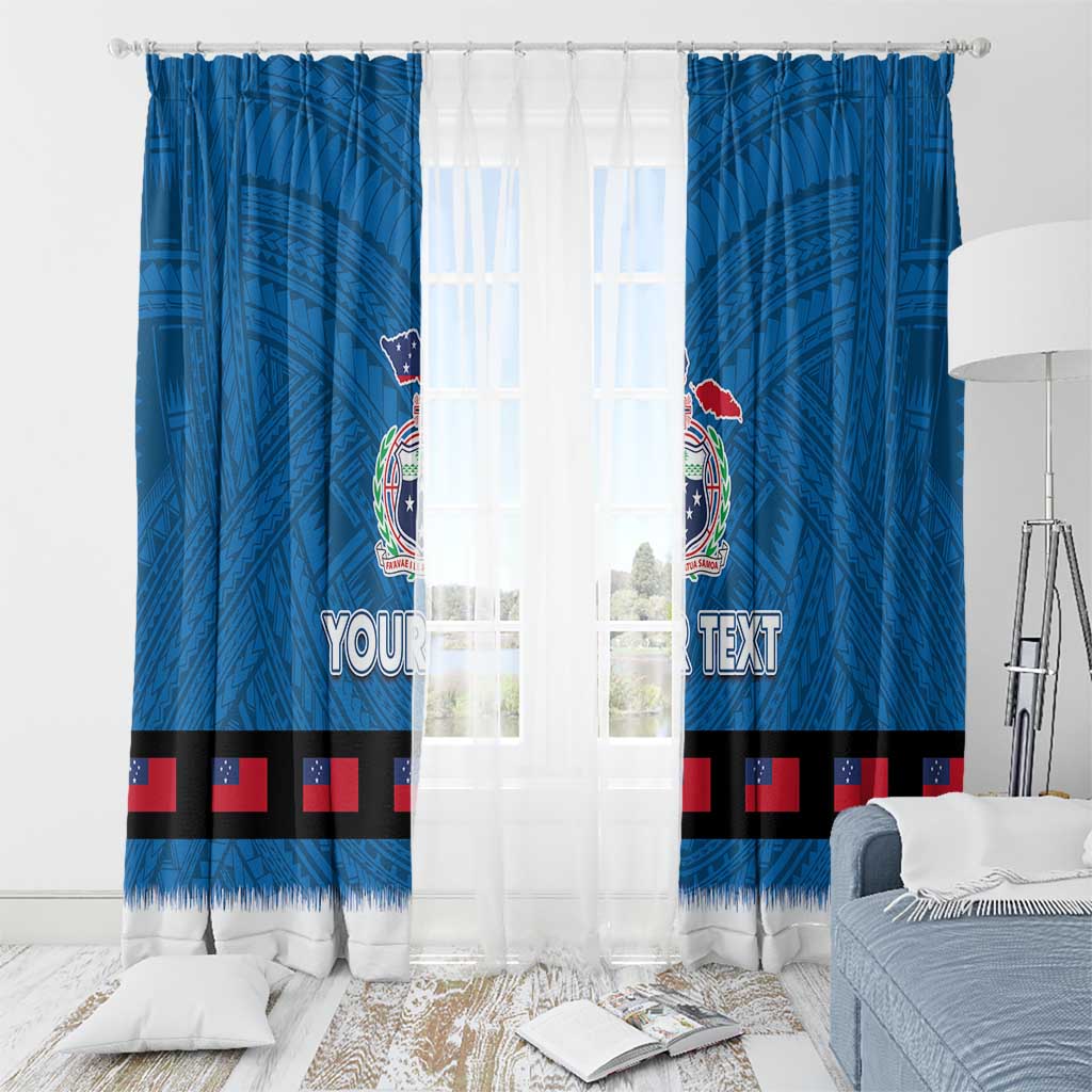 Samoa Merry Christmas Window Curtain Santa Suit Style With Tatau Tattoo Pattern LT03 - Polynesian Pride