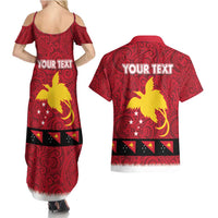 Papua New Guinea Merry Christmas Couples Matching Summer Maxi Dress and Hawaiian Shirt Santa Suit Style With Melanesian Pattern LT03 - Polynesian Pride