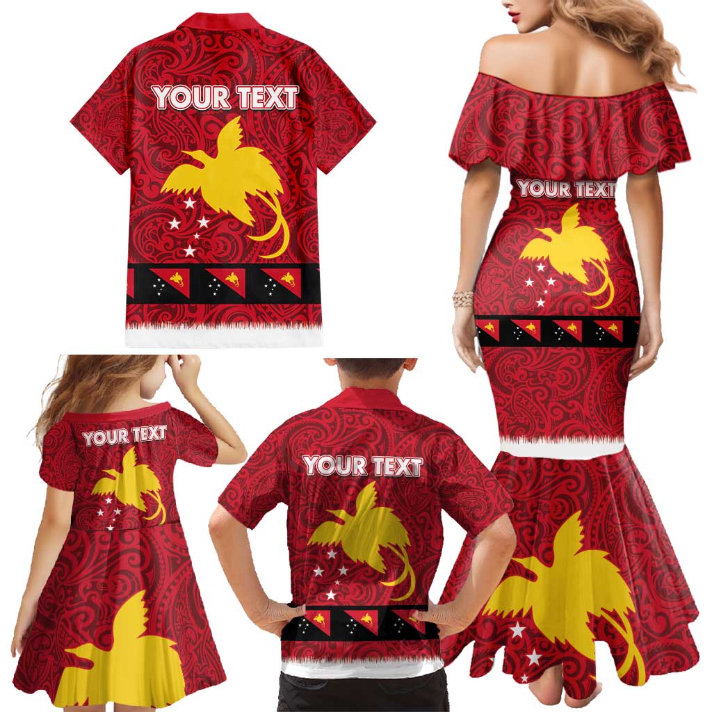 Papua New Guinea Merry Christmas Family Matching Mermaid Dress and Hawaiian Shirt Santa Suit Style With Melanesian Pattern LT03 - Polynesian Pride