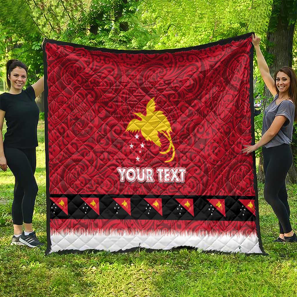 Papua New Guinea Merry Christmas Quilt Santa Suit Style With Melanesian Pattern LT03 - Polynesian Pride