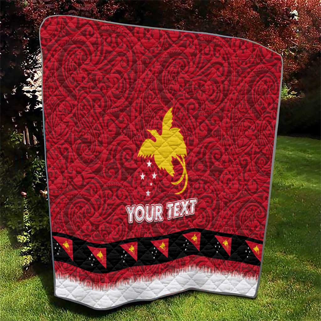 Papua New Guinea Merry Christmas Quilt Santa Suit Style With Melanesian Pattern LT03 - Polynesian Pride
