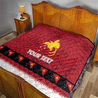 Papua New Guinea Merry Christmas Quilt Santa Suit Style With Melanesian Pattern LT03 - Polynesian Pride