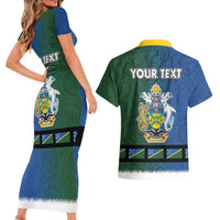 Solomon Islands Merry Christmas Couples Matching Short Sleeve Bodycon Dress and Hawaiian Shirt Santa Suit Style With Melanesian Pattern LT03 - Polynesian Pride