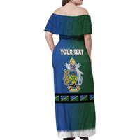Solomon Islands Merry Christmas Family Matching Off Shoulder Maxi Dress and Hawaiian Shirt Santa Suit Style With Melanesian Pattern LT03 - Polynesian Pride