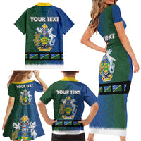 Solomon Islands Merry Christmas Family Matching Short Sleeve Bodycon Dress and Hawaiian Shirt Santa Suit Style With Melanesian Pattern LT03 - Polynesian Pride