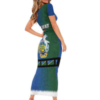 Solomon Islands Merry Christmas Family Matching Short Sleeve Bodycon Dress and Hawaiian Shirt Santa Suit Style With Melanesian Pattern LT03 - Polynesian Pride