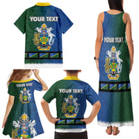 Solomon Islands Merry Christmas Family Matching Tank Maxi Dress and Hawaiian Shirt Santa Suit Style With Melanesian Pattern LT03 - Polynesian Pride