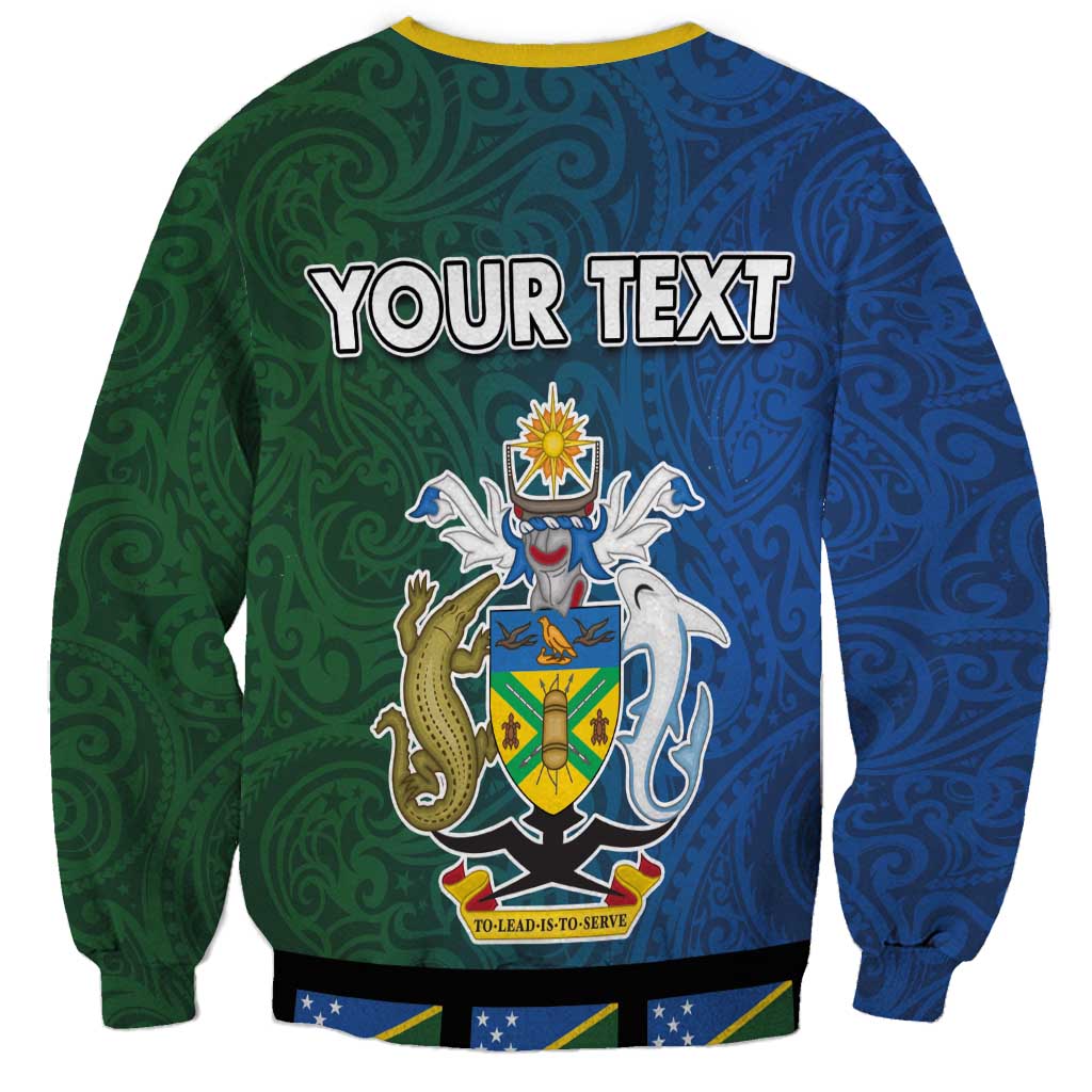 Solomon Islands Merry Christmas Sweatshirt Santa Suit Style With Melanesian Pattern LT03 - Polynesian Pride
