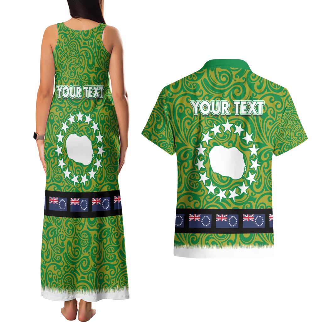Cook Islands Merry Christmas Couples Matching Tank Maxi Dress and Hawaiian Shirt Santa Suit Style With Polynesian Pattern LT03 - Polynesian Pride