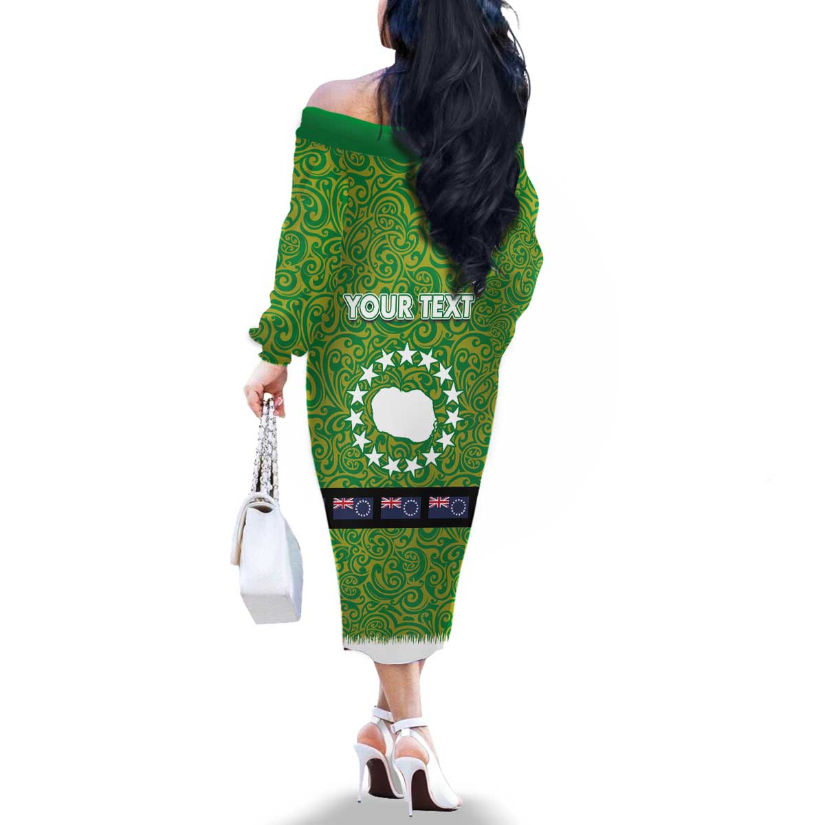 Cook Islands Merry Christmas Family Matching Off The Shoulder Long Sleeve Dress and Hawaiian Shirt Santa Suit Style With Polynesian Pattern LT03 - Polynesian Pride