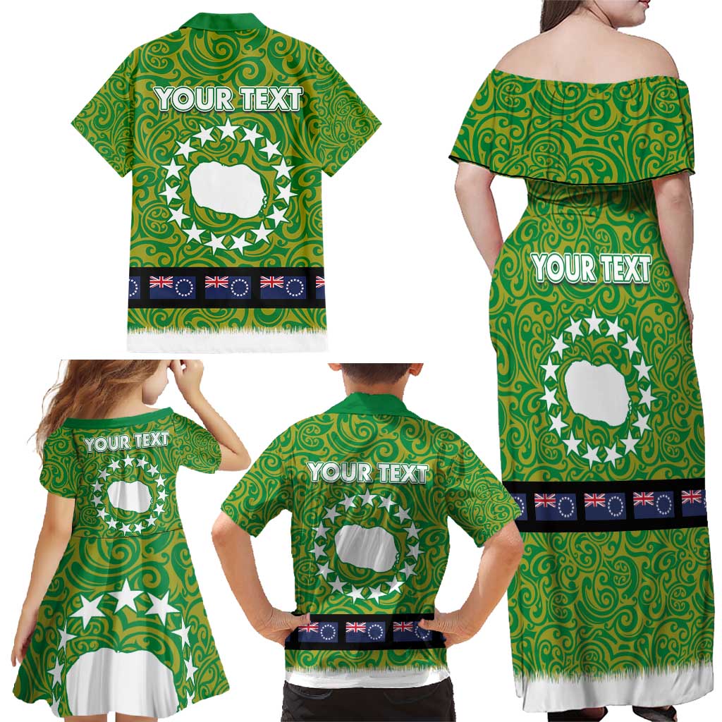Cook Islands Merry Christmas Family Matching Off Shoulder Maxi Dress and Hawaiian Shirt Santa Suit Style With Polynesian Pattern LT03 - Polynesian Pride