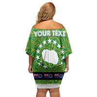 Cook Islands Merry Christmas Family Matching Off Shoulder Short Dress and Hawaiian Shirt Santa Suit Style With Polynesian Pattern LT03 - Polynesian Pride