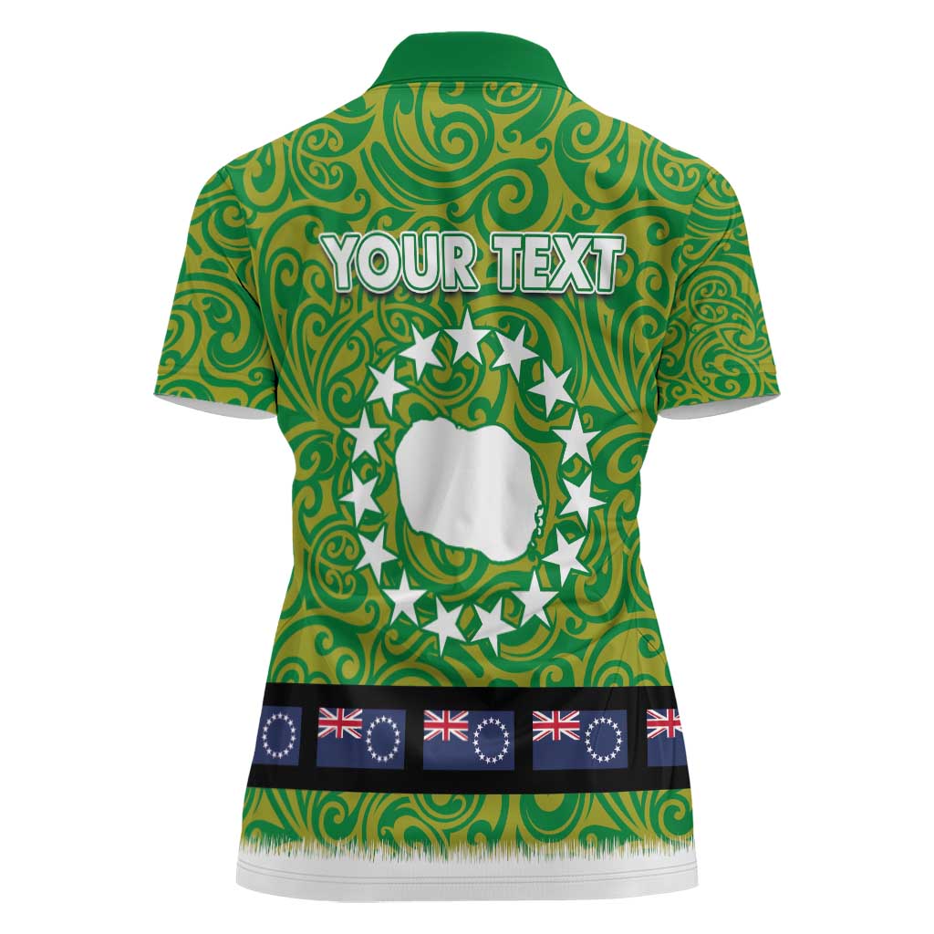 Cook Islands Merry Christmas Women Polo Shirt Santa Suit Style With Polynesian Pattern