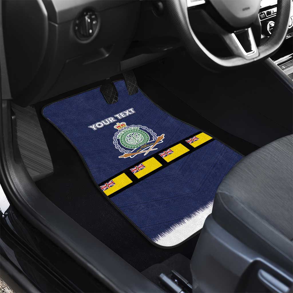 Niue Merry Christmas Car Mats Santa Suit Style With Hiapo Pattern LT03 - Polynesian Pride