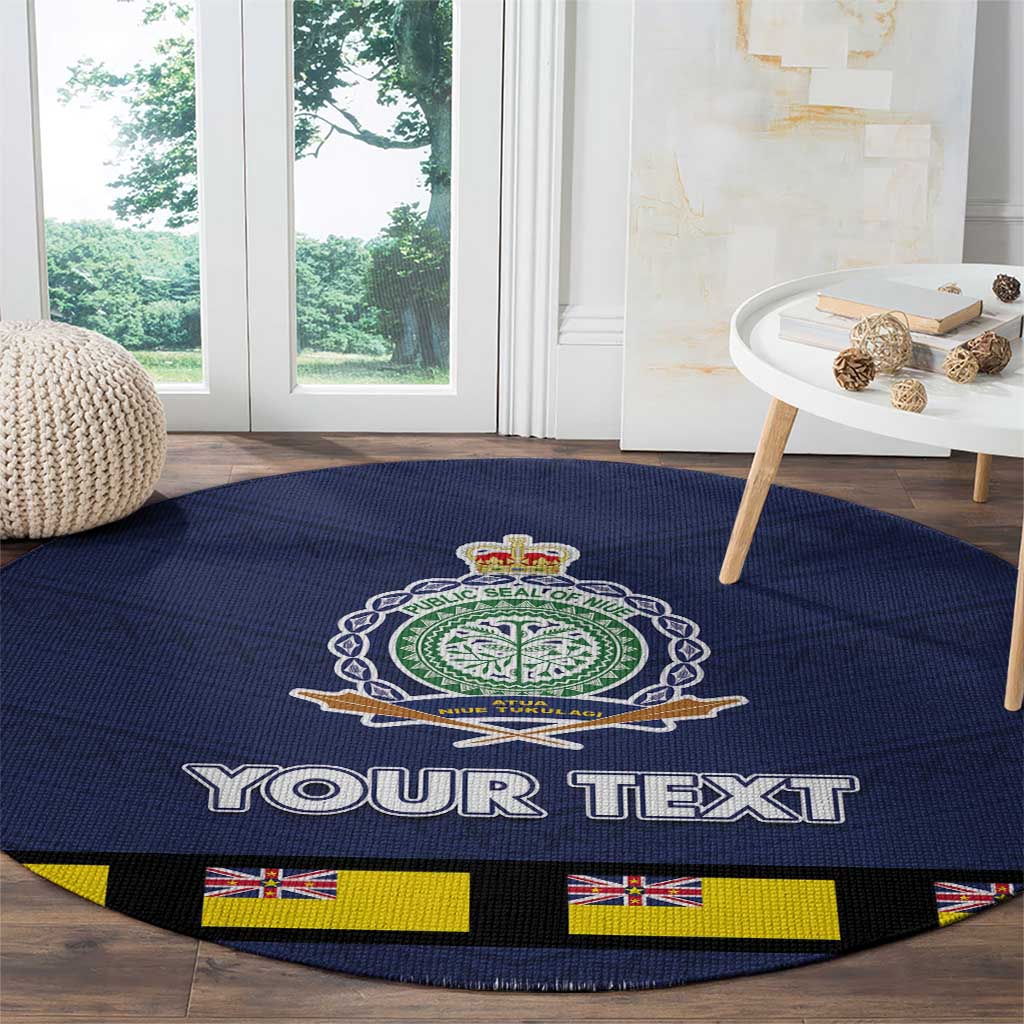 Niue Merry Christmas Round Carpet Santa Suit Style With Hiapo Pattern LT03 - Polynesian Pride