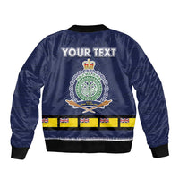 Niue Merry Christmas Sleeve Zip Bomber Jacket Santa Suit Style With Hiapo Pattern