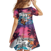 Hawaiian Mele Kalikimaka Family Matching Off The Shoulder Long Sleeve Dress and Hawaiian Shirt Santa Claus Driving The Whale with Sunset Ocean Landscape LT03 - Polynesian Pride