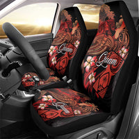 Guam Tribal Chamorro Car Seat Cover Polynesian Shark with Plumeria and Sea Vibe LT03 - Polynesian Pride