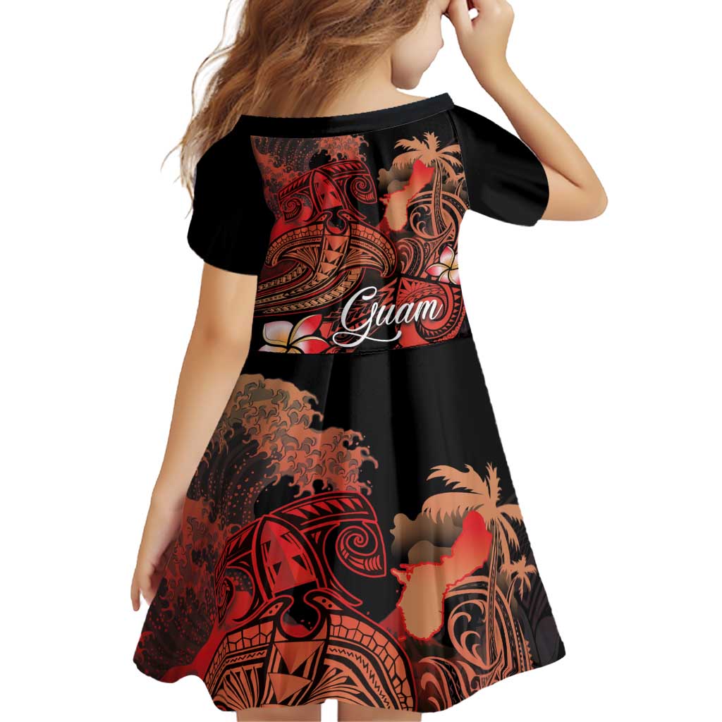 Guam Tribal Chamorro Family Matching Puletasi and Hawaiian Shirt Polynesian Shark with Plumeria and Sea Vibe LT03 - Polynesian Pride