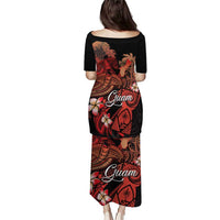 Guam Tribal Chamorro Family Matching Puletasi and Hawaiian Shirt Polynesian Shark with Plumeria and Sea Vibe LT03 - Polynesian Pride