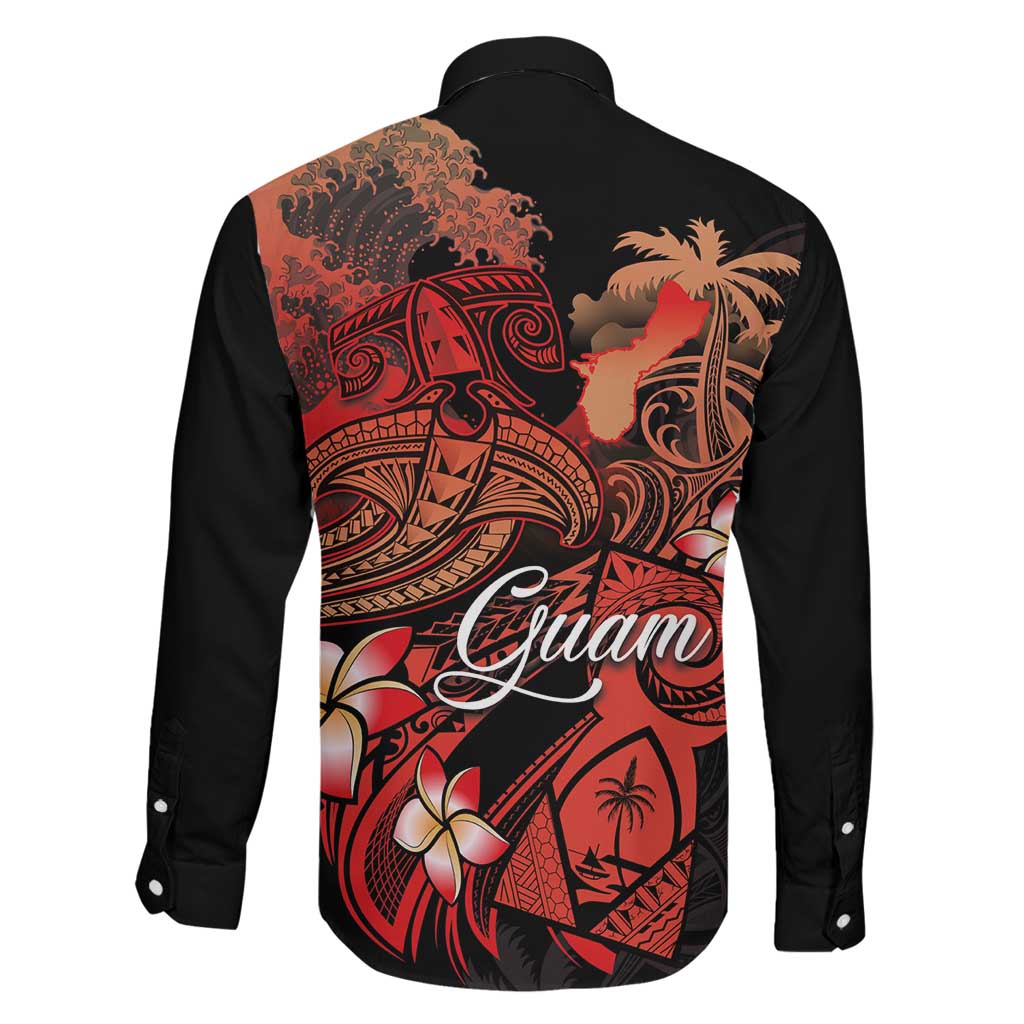 Guam Tribal Chamorro Family Matching Summer Maxi Dress and Hawaiian Shirt Polynesian Shark with Plumeria and Sea Vibe LT03 - Polynesian Pride