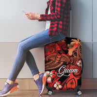Guam Tribal Chamorro Luggage Cover Polynesian Shark with Plumeria and Sea Vibe LT03 - Polynesian Pride
