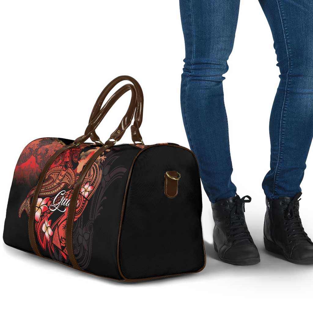 Guam Tribal Chamorro Travel Bag Polynesian Shark with Plumeria and Sea Vibe LT03 - Polynesian Pride