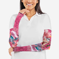Hawaii Mele Kalikimaka Arm Sleeves Funny Santa with Tribal Tattoos Kakau Pink Color LT03 - Polynesian Pride
