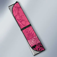 Hawaii Mele Kalikimaka Auto Sun Shade Funny Santa with Tribal Tattoos Kakau Pink Color LT03 - Polynesian Pride