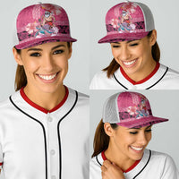 Hawaii Mele Kalikimaka Baseball Net Cap Funny Santa with Tribal Tattoos Kakau Pink Color LT03 - Polynesian Pride