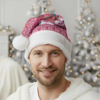Hawaii Mele Kalikimaka Christmas Santa Hat Funny Santa with Tribal Tattoos Kakau Pink Color LT03 - Polynesian Pride