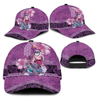 Hawaii Mele Kalikimaka Classic Cap Funny Santa with Tribal Tattoos Kakau Purple Color LT03 - Polynesian Pride