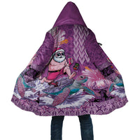 Hawaii Mele Kalikimaka Cloak Funny Santa with Tribal Tattoos Kakau Purple Color LT03 Unisex Purple - Polynesian Pride