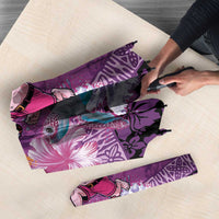 Hawaii Mele Kalikimaka Umbrella Funny Santa with Tribal Tattoos Kakau Purple Color LT03 - Polynesian Pride