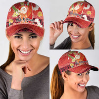 Hawaii Santa Mele Kalikimaka Classic Cap Tropical Puakenikeni Lei with Polynesian Tribal Pattern - Polynesian Pride