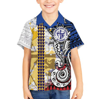 Hawaii Lutheran High School Kid Hawaiian Shirt Kakau Pattern Splash Style LT03 Kid Red - Polynesian Pride