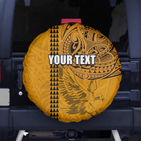 Nanakuli High and Intermediate School Spare Tire Cover Tribal Kakau Pattern LT03 Yellow - Polynesian Pride