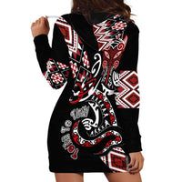 Aotearoa Toitu Te Tiriti-Honour the Treaty Hoodie Dress Maori Taniwha Haka with Taniko and Tukutuku LT03 - Polynesian Pride
