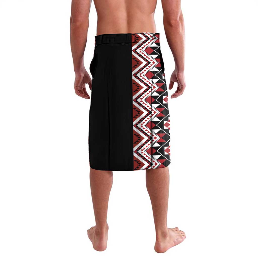Aotearoa Toitu Te Tiriti-Honour the Treaty Lavalava Maori Taniwha Haka with Taniko and Tukutuku LT03 - Polynesian Pride