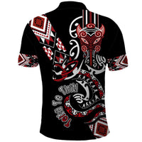 Aotearoa Toitu Te Tiriti-Honour the Treaty Polo Shirt Maori Taniwha Haka with Taniko and Tukutuku LT03 - Polynesian Pride
