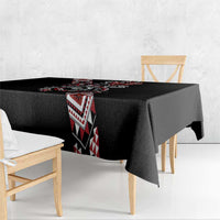 Aotearoa Toitu Te Tiriti-Honour the Treaty Tablecloth Maori Taniwha Haka with Taniko and Tukutuku LT03 - Polynesian Pride